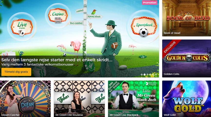 Spennende portefølje hos Mr Green casino