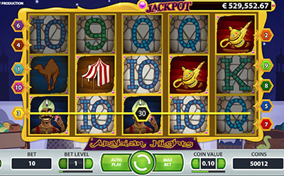 Arabian Nights Spilleautomat Gratisspinn